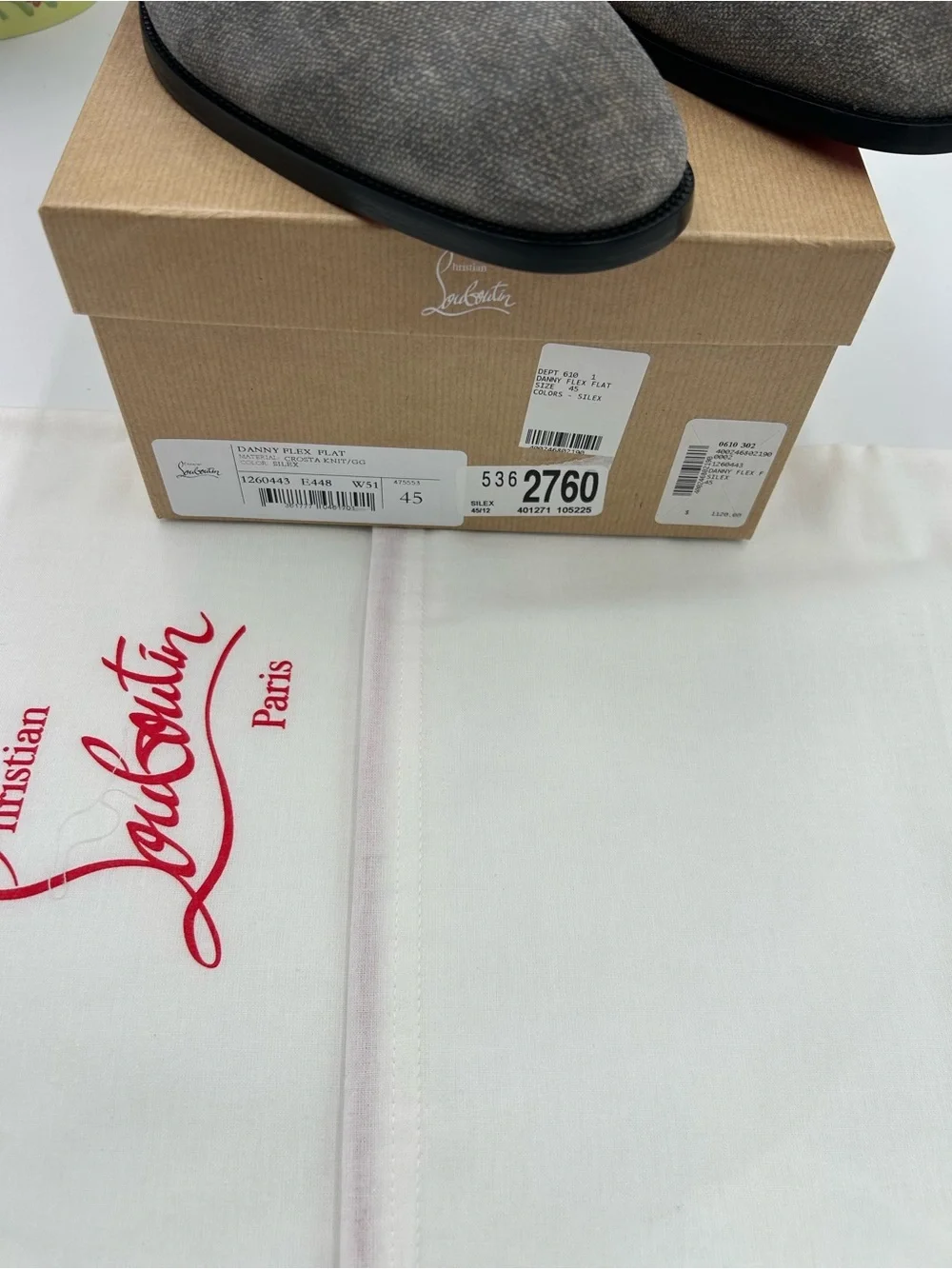Men's Christian Louboutin, Danny, flat flex loafers size 45 made in Italy